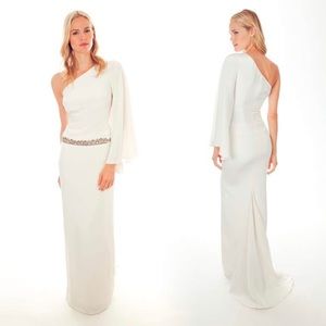 Nichole Miller heavenly SILK (No need to tailor) Column Wedding Gown - GORGEOUS!